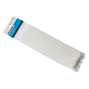 Set 50 coliere (soricei) Strohm SM-CV-300-4-8, plastic, 300x4.8mm, Alb Set 50 coliere (soricei) Strohm SM-CV-300-4-8, plastic, 300x4.8mm, Alb