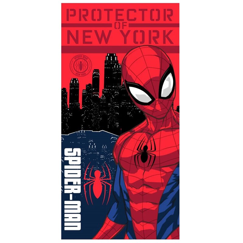 Prosop de plaja, Marvel, Spiderman - Protector Of New York, Multicolor 140 x 70cm