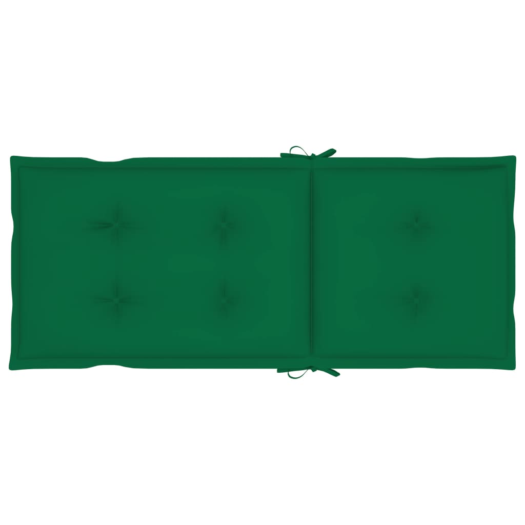 Set de 2 perne de scaun de gradina, vidaXL, Tesatura-poliester, 120 x 50 x 7 cm, Verde inchis