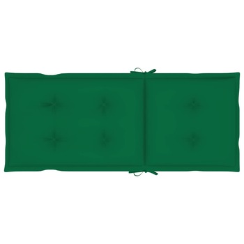 Set de 2 perne de scaun de gradina, vidaXL, Tesatura-poliester, 120 x 50 x 7 cm, Verde inchis Set de 2 perne de scaun de gradina, vidaXL, Tesatura-poliester, 120 x 50 x 7 cm, Verde inchis