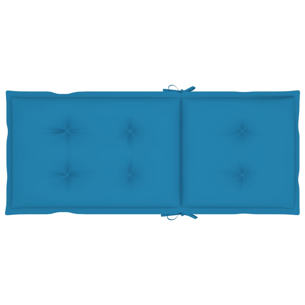 Set de 2 perne de scaun de gradina, vidaXL, Tesatura-poliester, 120 x 50 x 7 cm, Albastru