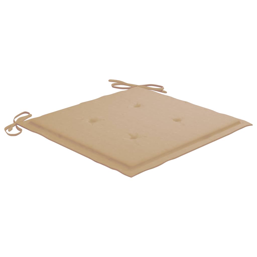 Set de 6 perne scaun de gradina, vidaXL, Poliester, 40 x 40 x 4 cm, Bej