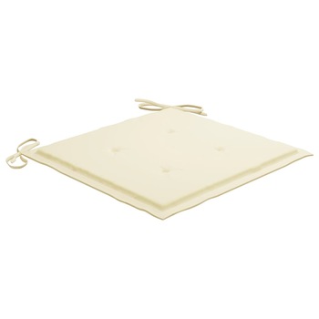 Set de 2 perne scaun de gradina, vidaXL, Poliester, 40 x 40 x 4 cm, Crem Set de 2 perne scaun de gradina, vidaXL, Poliester, 40 x 40 x 4 cm, Crem