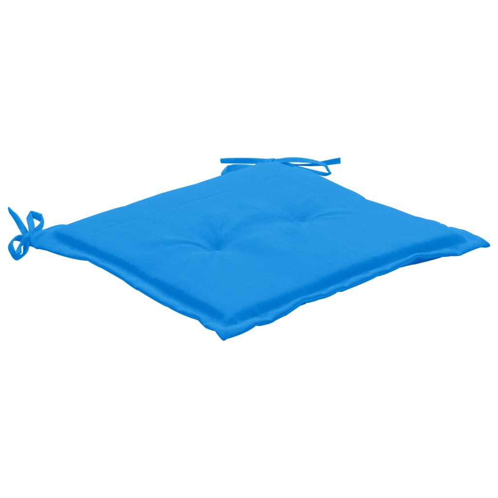 Set de 4 perne scaun de gradina, vidaXL, Poliester, 50 x 50 x 4 cm, Albastru