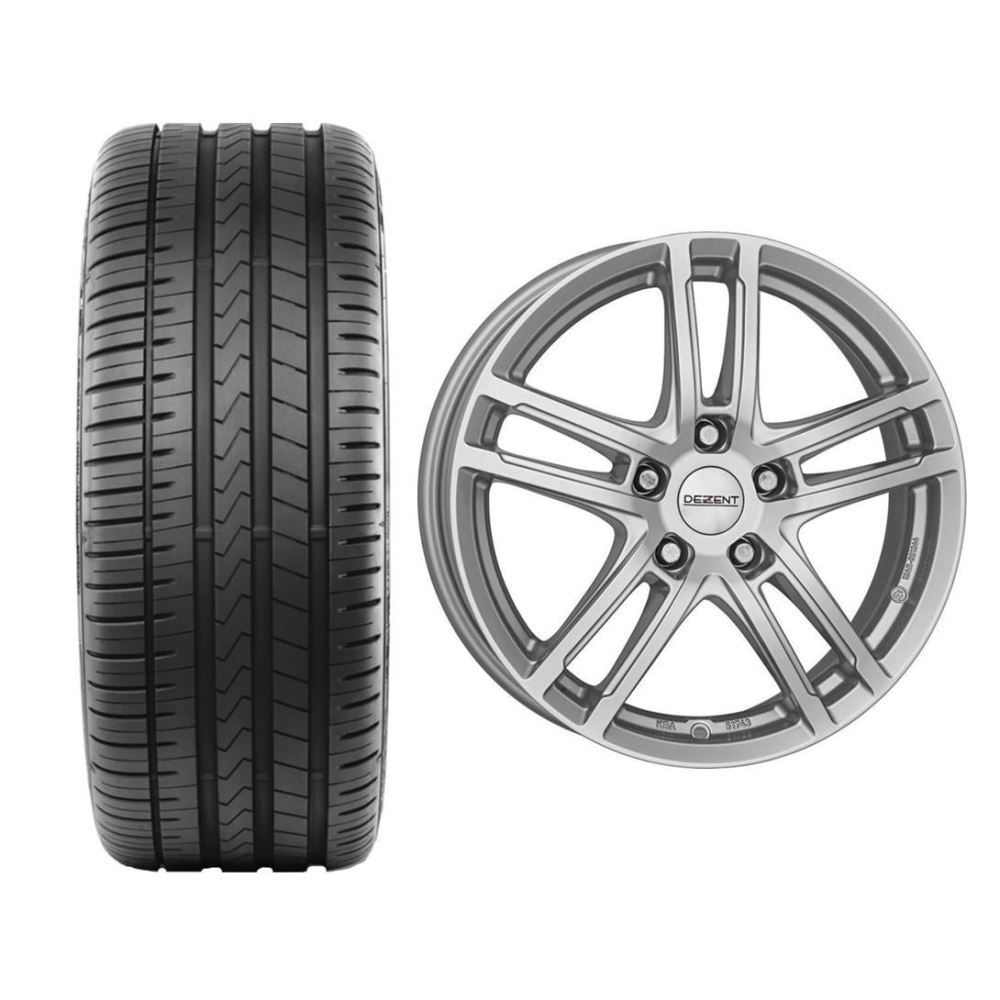Roata completa VW Golf 8 janta aliaj Dezent TZ 5x112, 17 inch si anvelopa vara Falken Azenis FK510 225/45R17 94Y/XL