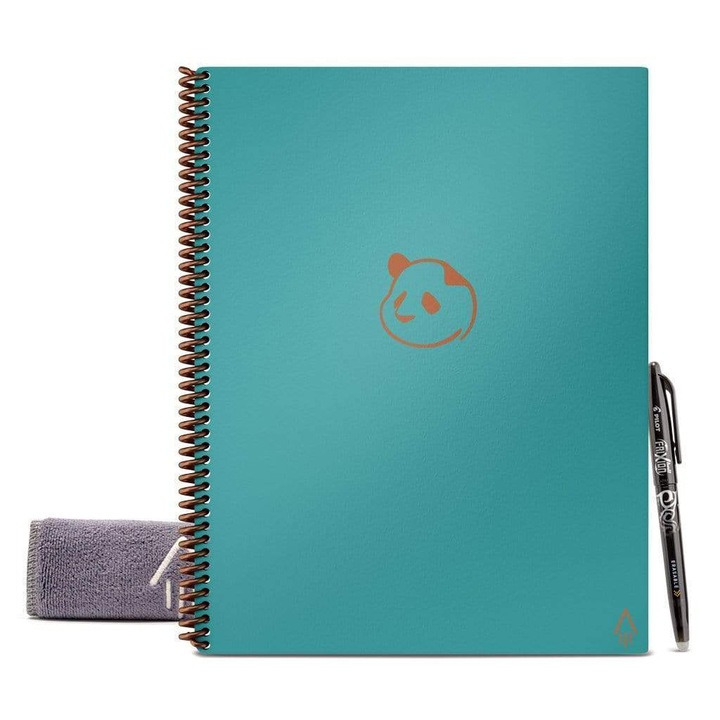 Notebook inteligent, Rocketbook, Panda Planner, Albastru deschis