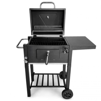 Gratar de gradina cu capac si termometru, cu roti mobile, ideal pentru petreceri in familie, D 82 X 58 X 96 cm Gratar de gradina cu capac si termometru, cu roti mobile, ideal pentru petreceri in familie, D 82 X 58 X 96 cm