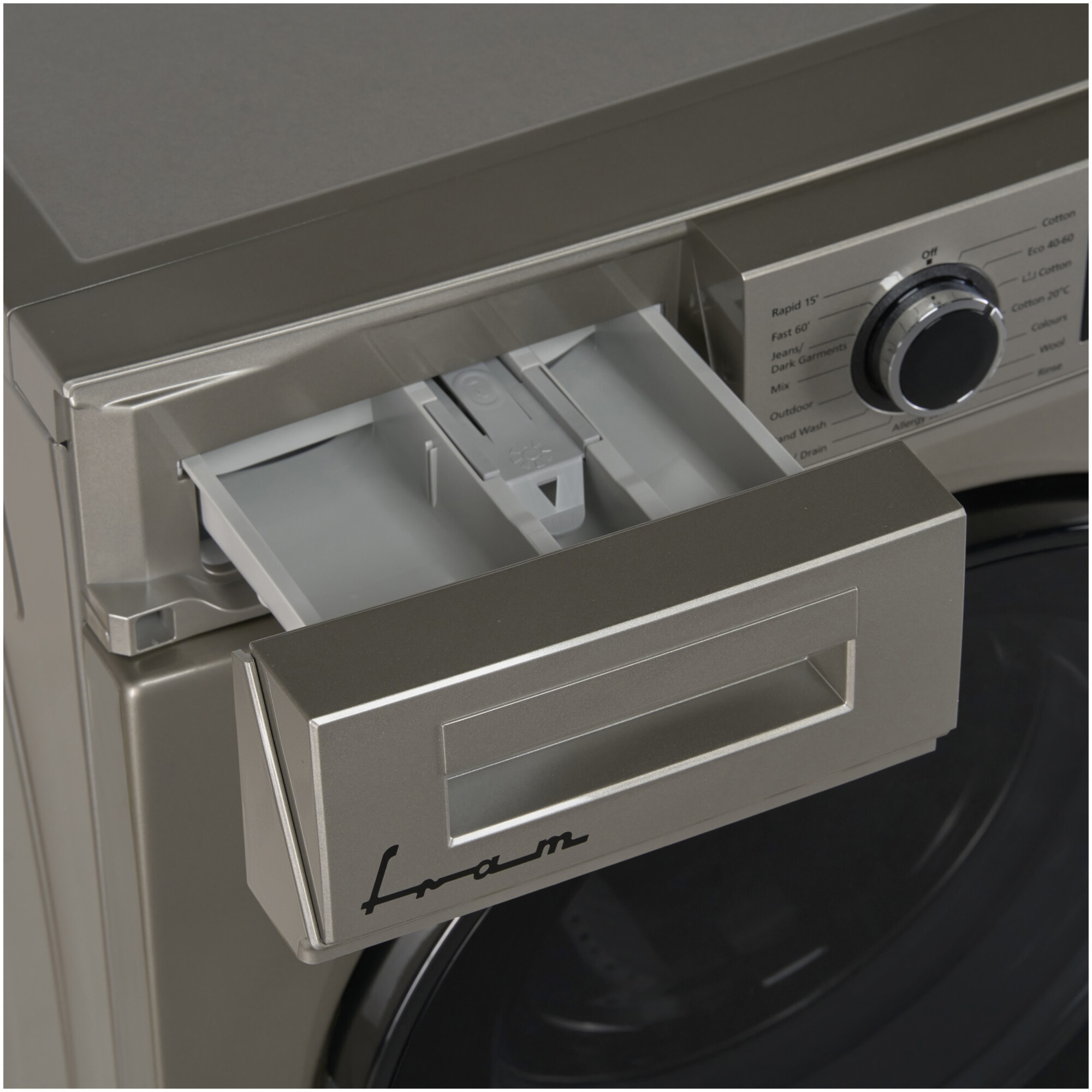 Masina de spalat rufe Fram FWM-V714T2IXD+++, 7 kg, 1400 rpm, Clasa D, Display digital, Allergy safe, Start intarziat, Anti-sifonare, Eco-Logic, Inox crom