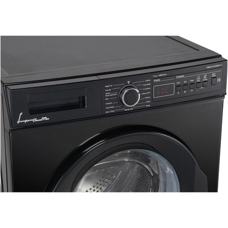 Masina de spalat rufe Fram FWM-V714T2BKD+++, 7 kg, 1400 rpm, Clasa D, Display digital, Allergy safe, Start intarziat, Anti-sifonare, Eco-Logic, Negru lucios