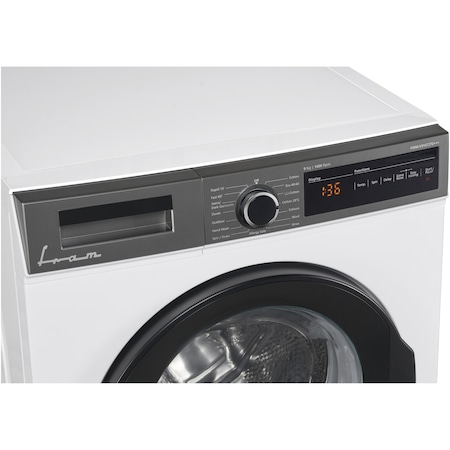 Masina de spalat rufe Fram FWM-V914T2TD+++, 9 kg, 1400 rpm, Clasa D, Motor DC, Control touch, Display LED, Allergy safe, Start intarziat, Anti-sifonare, Eco-Logic, Detectare spuma, Alb