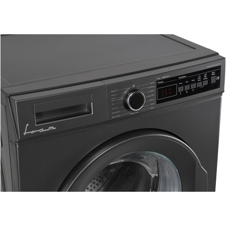 Masina de spalat rufe Fram FWM-V814T2SD+++, 8 kg, 1400 rpm, Clasa D, Display digital, Start intarziat, Anti-Sifonare, Eco-Logic, Allergy safe, Gri