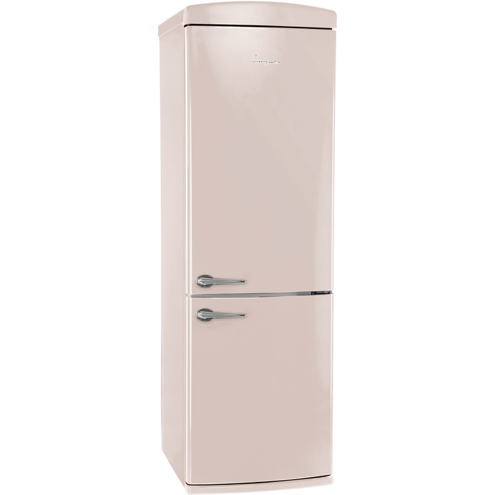 Combina frigorifica Fram FC-VRR340BGF+, 340l, Clasa F, Less Frost, Lumina LED, Dezghetare automata frigider, H 190 cm, Bej