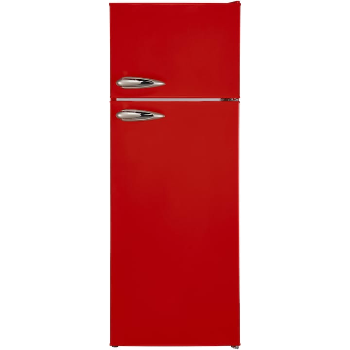 piros színű hűtőszekrény