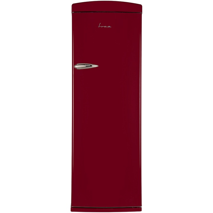 Хладилник с една врата Fram FSD-VRR315BDF+, 315 л, Клас F, Вентилатор, LED светлина, H 176.9 см, Бордо