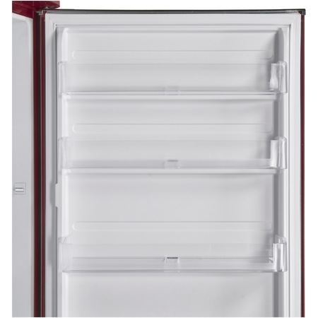 Frigider cu o usa Fram FSD-VRR315BDF+, 315l, Clasa F, Ventilator, Lumina LED, H 176.9 cm, Visiniu