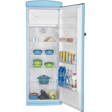 Frigider cu o usa Fram FSD-VRR315BLF+, 315l, Clasa F, Ventilator, Lumina LED, H 176.9 cm, Albastru