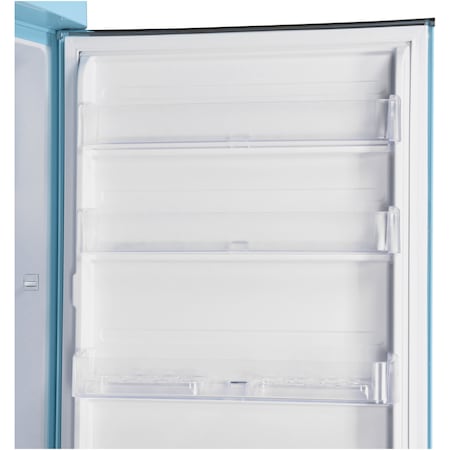 Frigider cu o usa Fram FSD-VRR315BLF+, 315l, Clasa F, Ventilator, Lumina LED, H 176.9 cm, Albastru