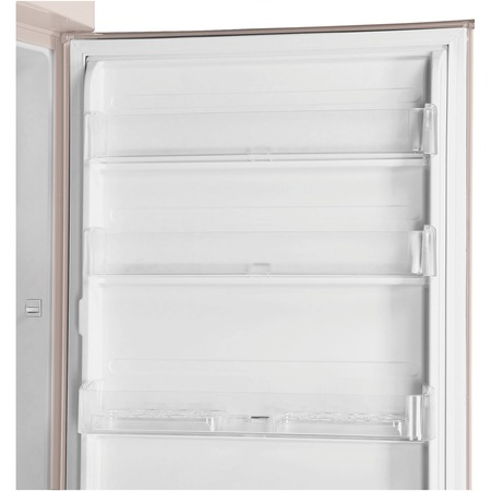 Frigider cu o usa Fram FSD-VRR315BGF+, 316 l, Ventilator, Lumina LED, Clasa F, H 176.9 cm, Crem