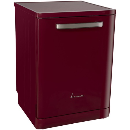 Masina de spalat vase Fram FDW-VRR606BDE++, 12 seturi, 6 programe, Clasa E, Display LED, Pornire intarziata, Aquastop, 60 cm, Visiniu