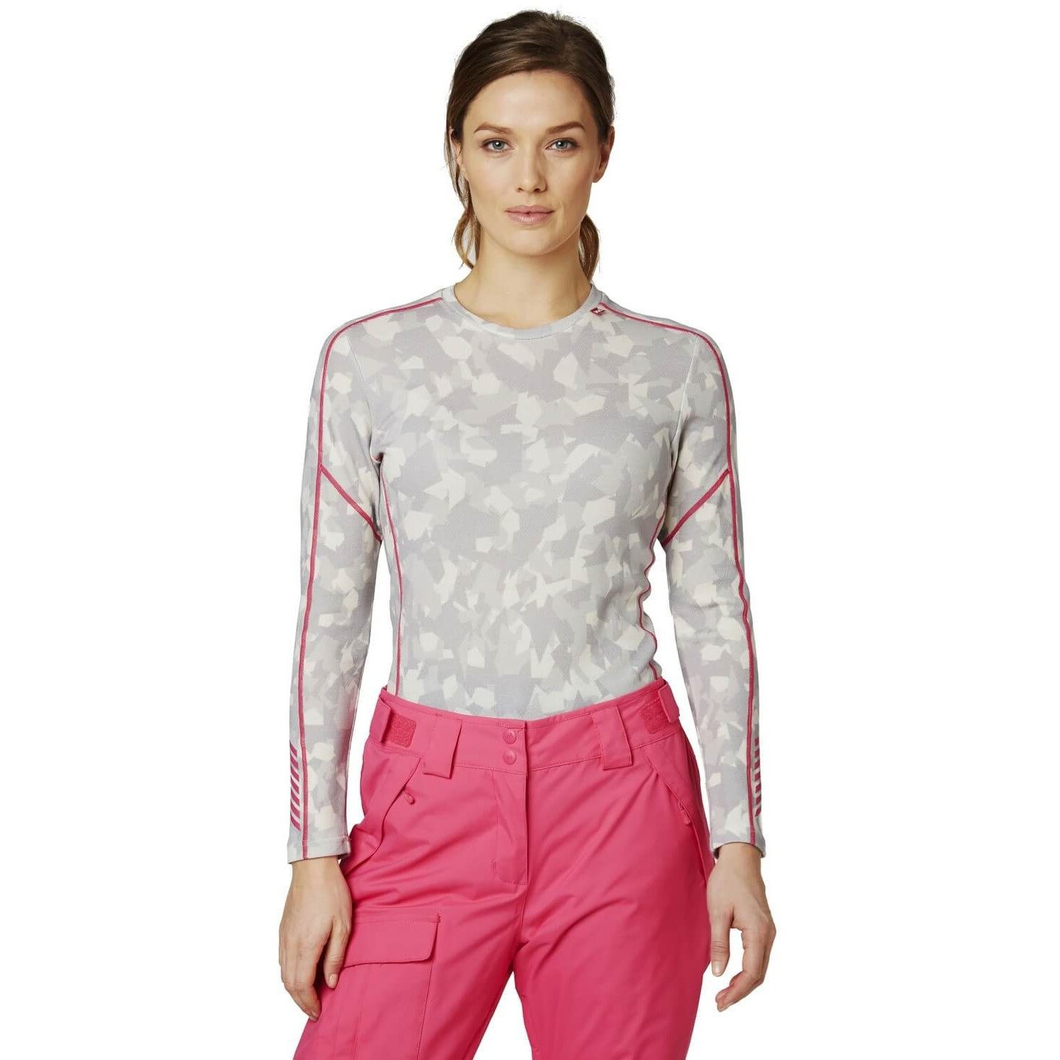 Bluza sport dama, Helly Hansen W Hh Lifa Merino Graphic Crew, Gri, S