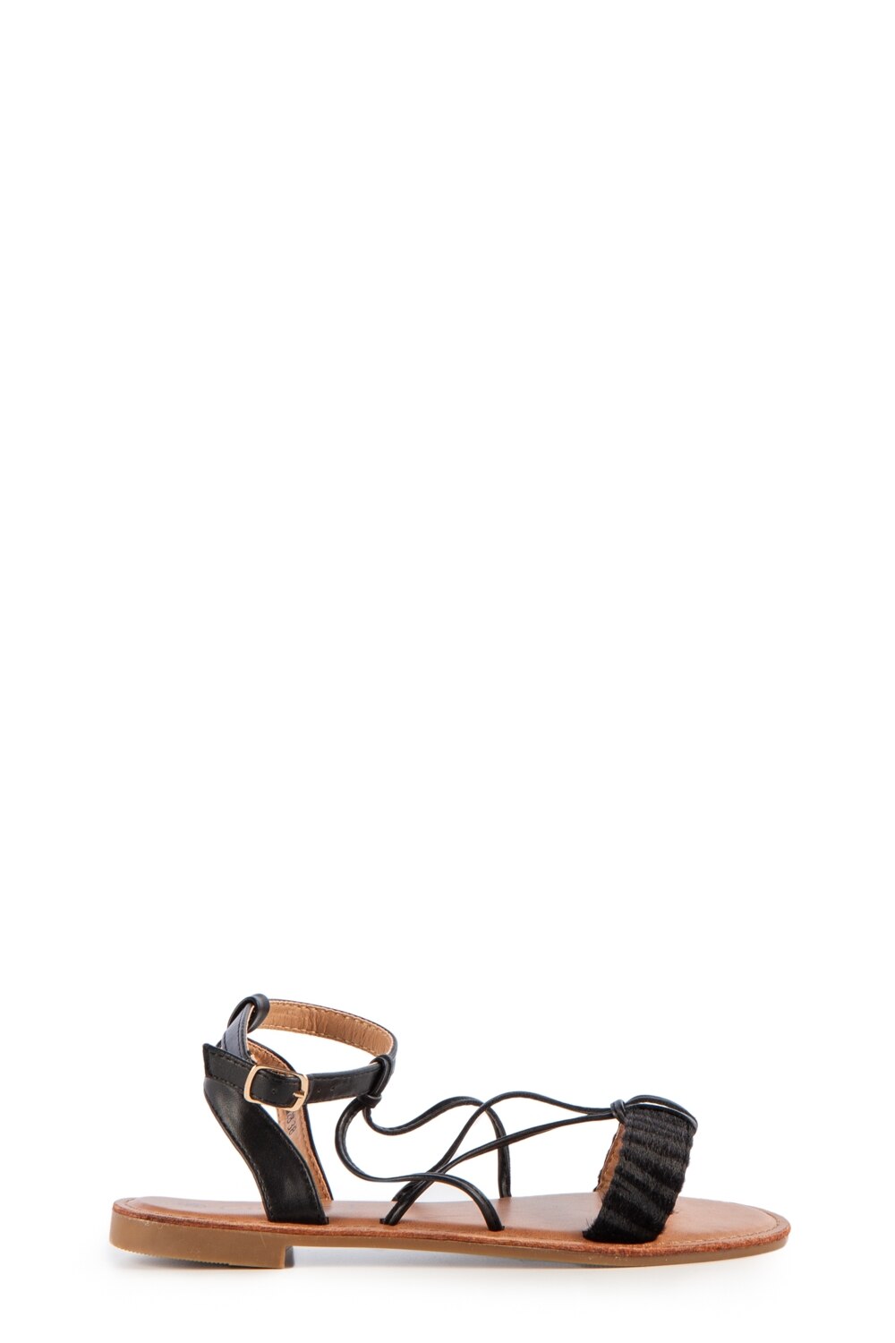 Sandale dama Jilla Bej, Negru