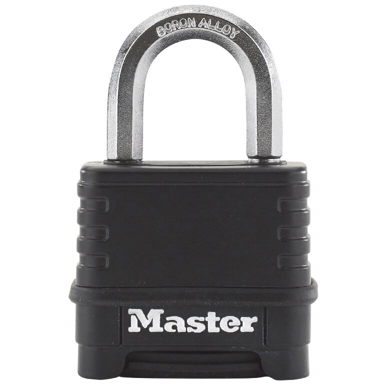 Lacat cu cifru resetabil Masterlock® Excell, otel inoxidabil 56 mm, Negru