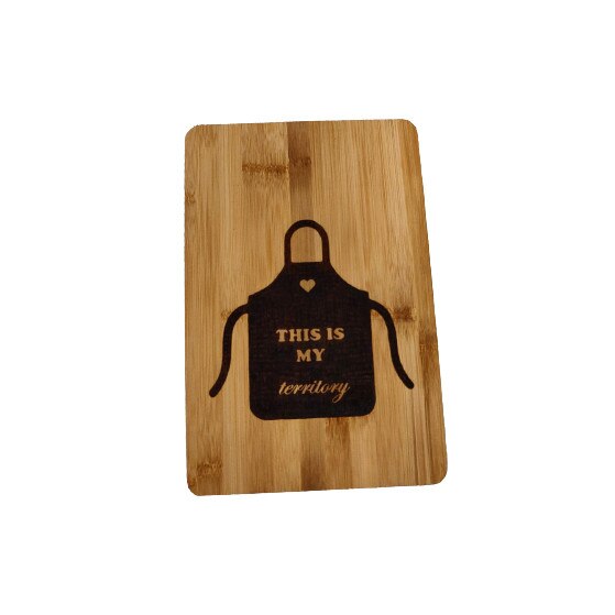 Tocator pirogravat din bambus, This is my territory, 30x20 cm