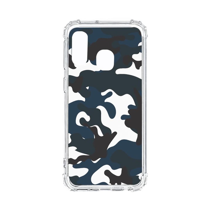 Husa Anti Shock, Compatibila Cu Samsung Galaxy A40, Camuflaj, Silicon Premium, Rezistenta, 789