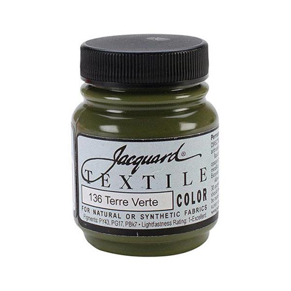 Vopsea pentru materiale textile Jacquard Textile Color, 67 ml, Terre Verte
