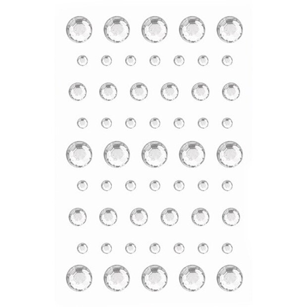 Set 55 margele autoadezive in 4 marimi diferite, coala 12 x 8 cm