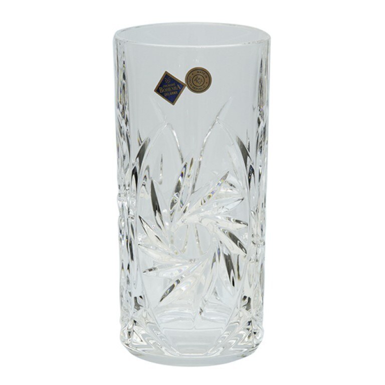 Set 6 pahare apa, Bohemia Pinwheel, Sticla, 370 ml