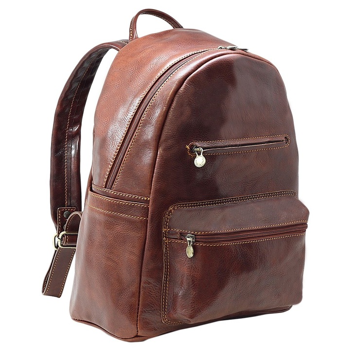 Rucsac piele Suveran Piele naturala vachetta, cognac