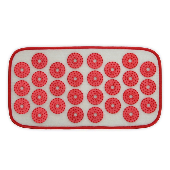 Aparat de masa,j Acupress-M, pentru cap, Alb/Rosu