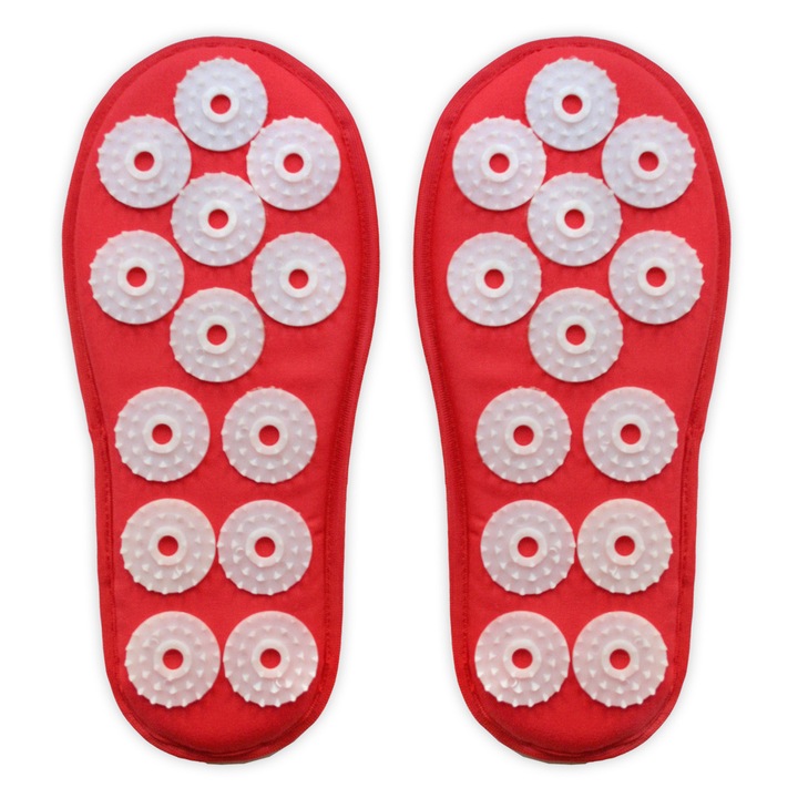 Aparat de masaj pentru picioare pentru femei, Acupress-M, Rosu