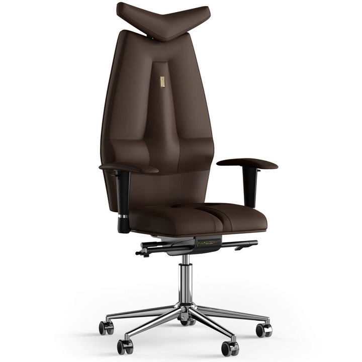 Ergonomikus irodai szék Kulik System Jet, PU bőr, barna