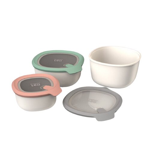 Set boluri cu capac BergHOFF-Leo, polipropilena, 900/1650/2000 ml, multicolor