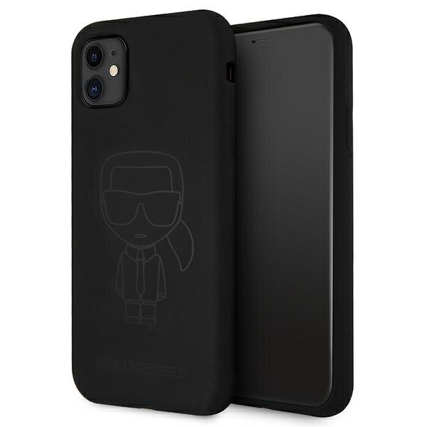 Husa pentru iPhone 11 Karl Lagerfeld Silicone Ikonik Outline black