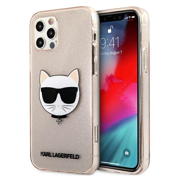 Husa pentru iPhone 12 Pro Max Karl Lagerfeld Glitter Choupette gold