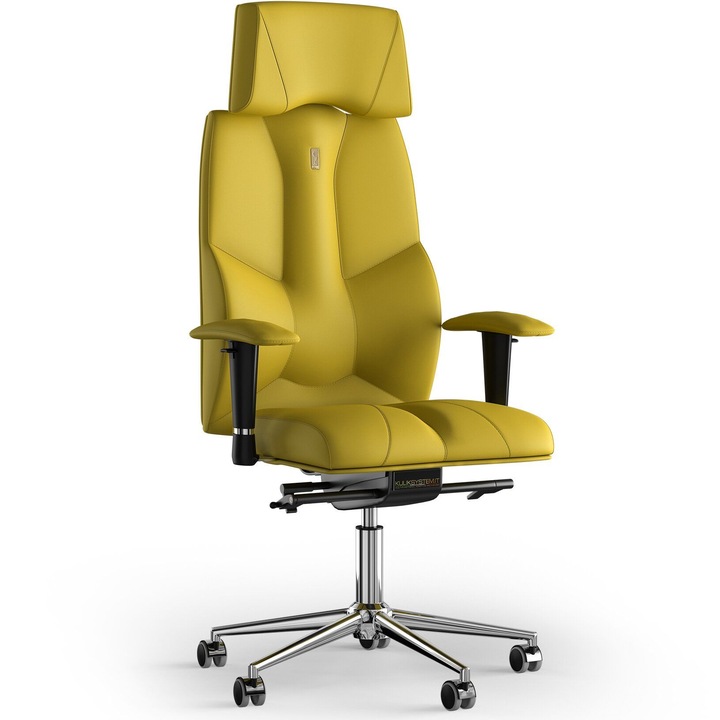 Kulik System Business, Ergonomikus irodai szék PU bőr, sárga