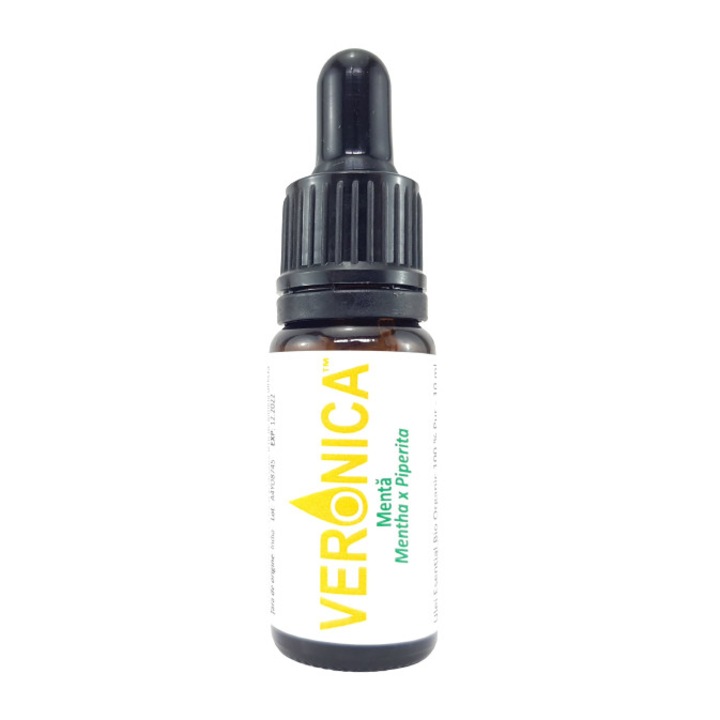 Ulei Esential Veronica, de Menta, Peppermint, Bio Organic, 100 % Pur, 10 ml