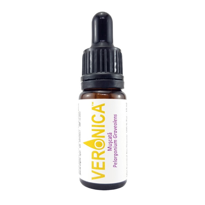 Ulei Esential Veronica, de Muscata, Geranium, Bio Organic, 100 % Pur, 10 ml