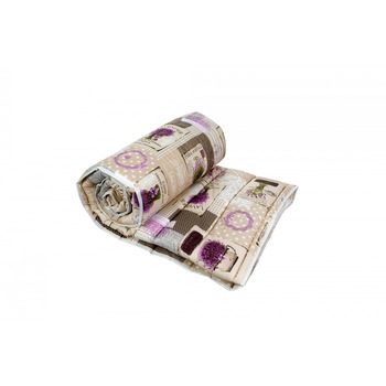 Pilota de vara, Alcam, Lavanda, microfibra matlasata, 180x200 cm, 150g/mp Pilota de vara, Alcam, Lavanda, microfibra matlasata, 180x200 cm, 150g/mp