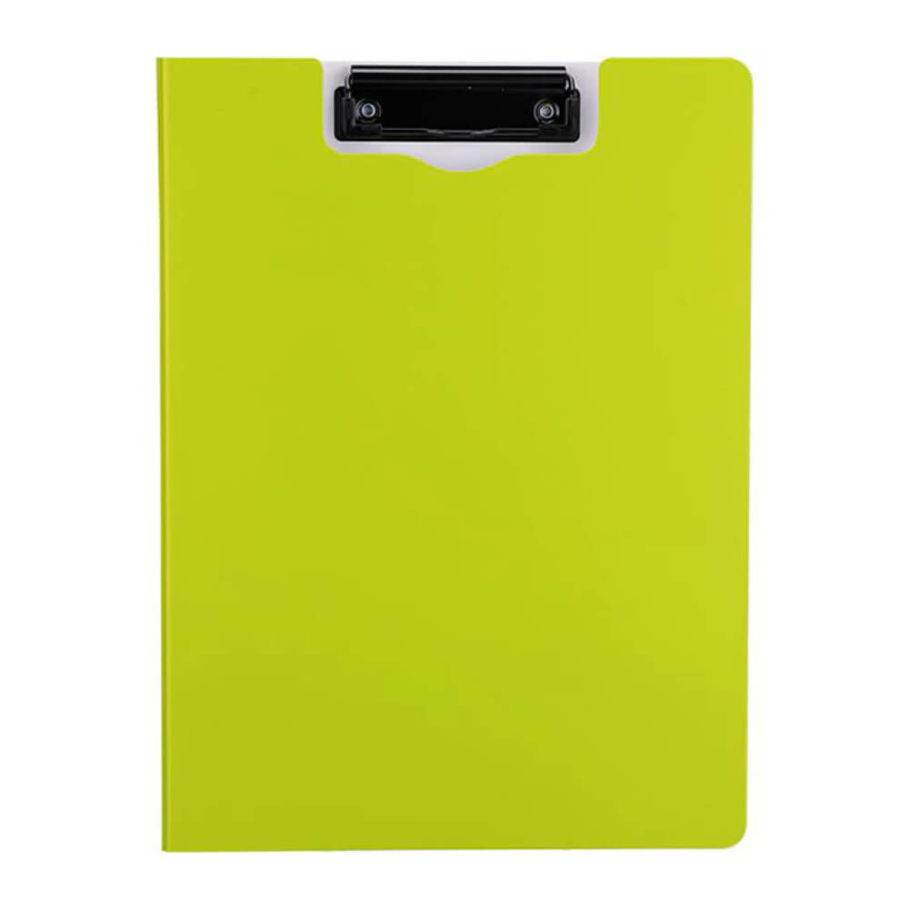 Clipboard Dublu A4 Deli, Carton Plastifiat, Verde Neon