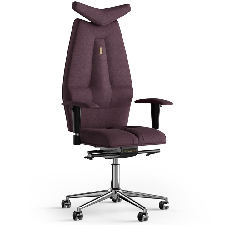 Ergonomikus irodai szék Kulik System Jet, azúrkék, textil, lila