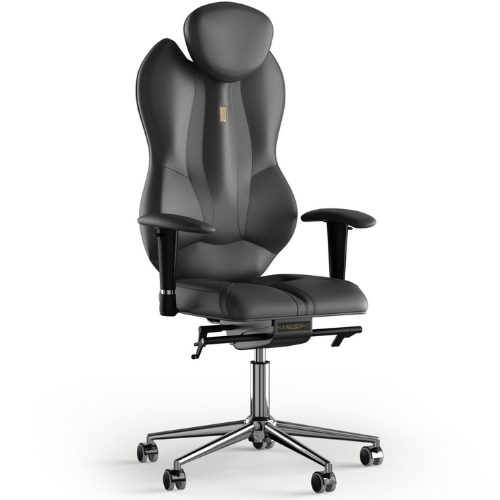 Ergonomikus irodai szék Kulik System Grand, bőr, fekete