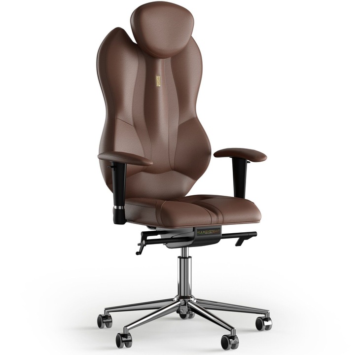 Ergonomikus irodai szék Kulik System Grand, bőr, barna