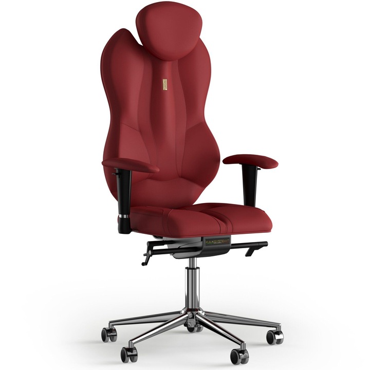 Ergonomikus irodai szék Kulik System Grand, PU bőr, piros