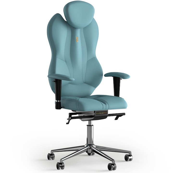 Ergonomikus irodai szék Kulik System Grand, PU bőr, kék