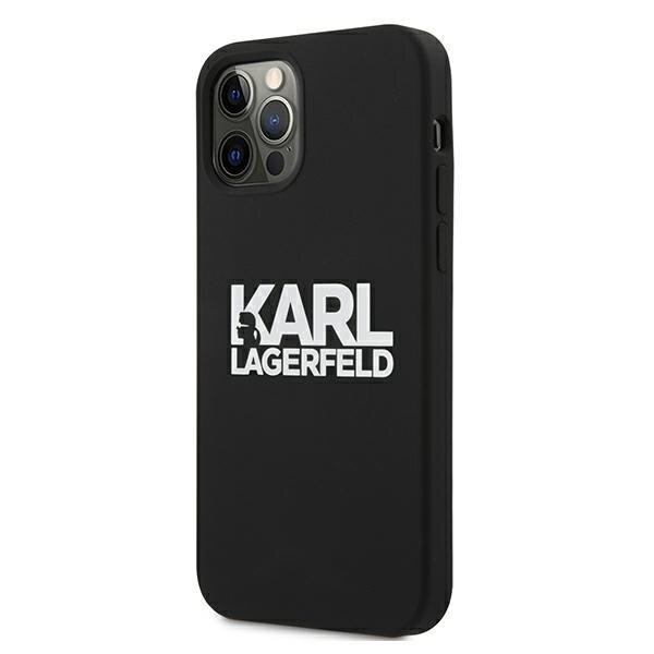 Husa pentru iPhone 12 Pro Max Karl Lagerfeld Silicone Stack Logo black