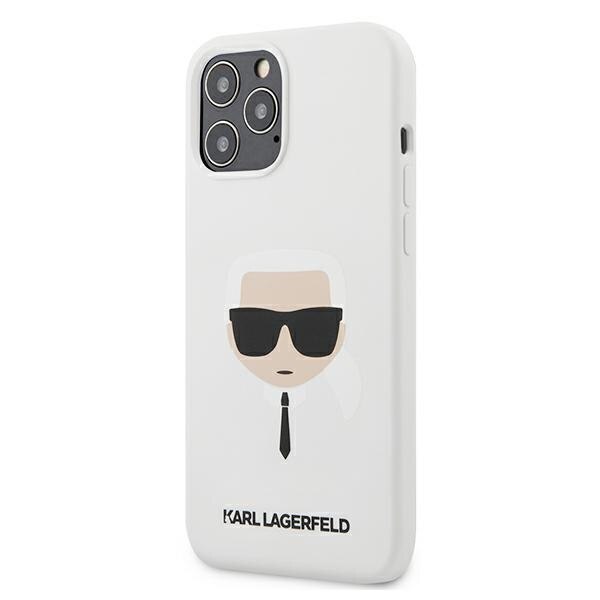 Husa pentru iPhone 12 Pro Max Karl Lagerfeld Silicone Karl`s Head white